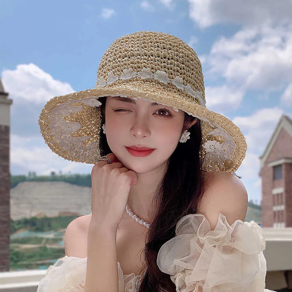 Womens Wide Brim Straw Bucket Hat With Visor Perfect For Summer, Golf, Beach  And Sun Protection G230227 From Sihuai06, $9.24