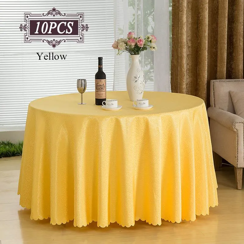 Table Cloth Mantel Mesa Polyester Banquet Nappe Tailles Pour Mariages El Restaurant Décoratif 10PC