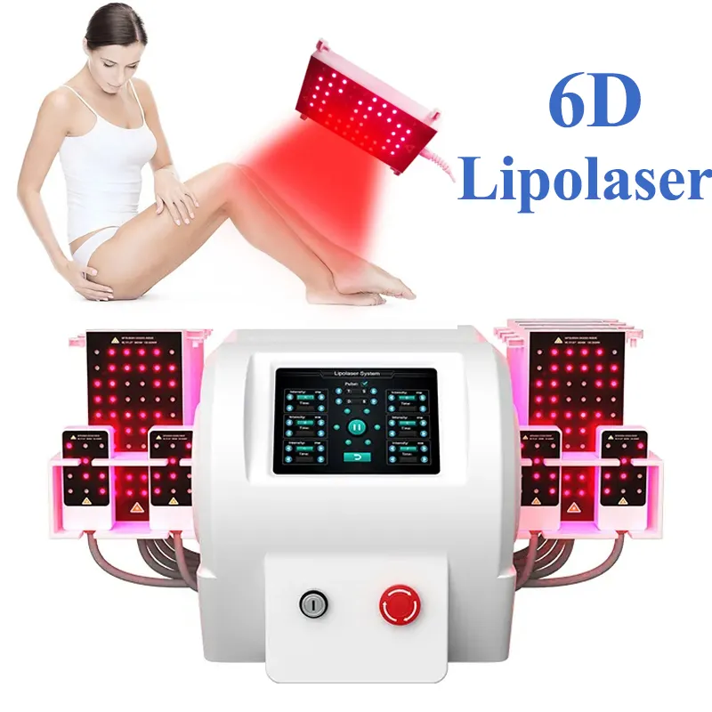 Portable 6D Lipolaser Lipo Laser Lipolyse Minceur Machine Diode 12 Pads Système Salon ou Usage Domestique Perte de Poids Équipement de Beauté