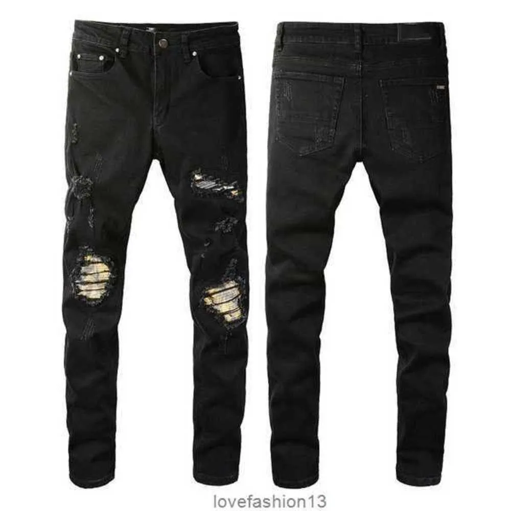 2023 Designer Jeans Mens paige jeans Denim Embroidery Pants Fashion Holes Trouser Us Size 28-40 Hip Hop