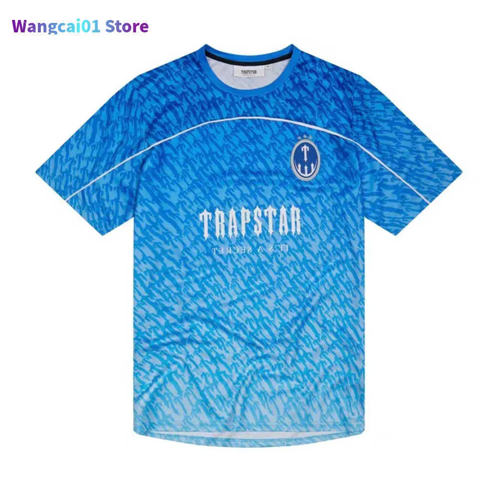 Limited New Trapstar London Heren T-shirt Korte Seve Unisex Blauw Shirt Voor Mannen Mode Harajuku Tee Tops Ma T-shirts Y2K 0228H23