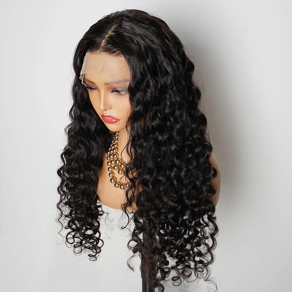  GUSYBG Human Human Lace Front Hair Wig Glueless Hair Curly wig  Hair with Closure Loose Wave lighten deals of the day : Beauty & Personal  Care