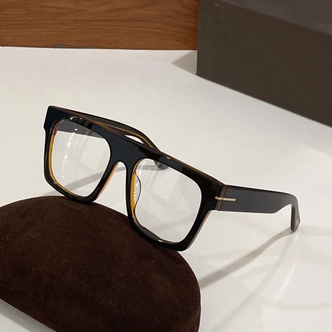 Modne okulary przeciwsłoneczne Ramki 5634 błyszczące czarne szklanki okulary ramy męskie okulary ramy okulary z pudełkiem
