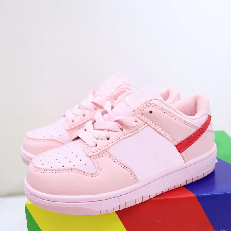 2023 Kids Shoes Sneakers Boy Girl Sports Black White Chunky Low Cows Red Green Grass Trainers Boys and Girls Athletic Outdoor Walking Children Eur 25-35