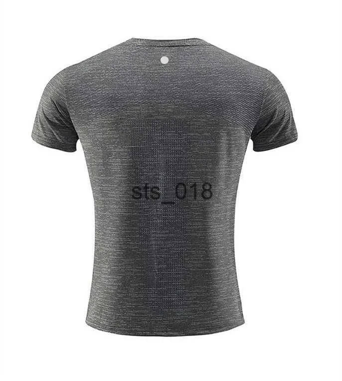Yoga Outfit LL Men Shirts Outdoor Camisetas Novo Fitness Gym Futebol Mesh Back Sports Sports S-shirt Macho skinny T230228