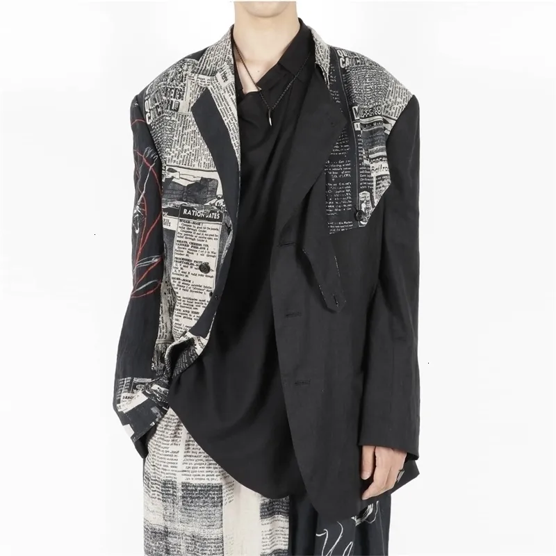 Herenpakken blazers owen yohji Japan Koreaanse stijl kleding herenjas voor mannen oversized kleding 230227