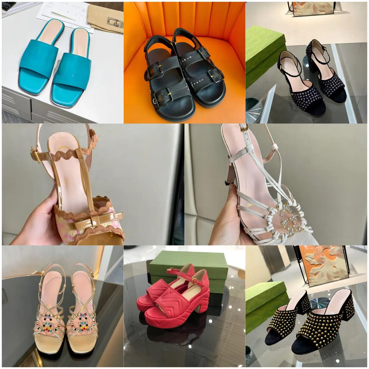 Klasik Erkek terlikleri Yaz Kauçuk alt kadın ayakkabısı plaj Slaytlar mektup Düz topuk tasarımcı ayakkabı sandaletler Metal düğme Tembel bayan Loafer'lar Parmak arası terlik 35-42 kutu ile