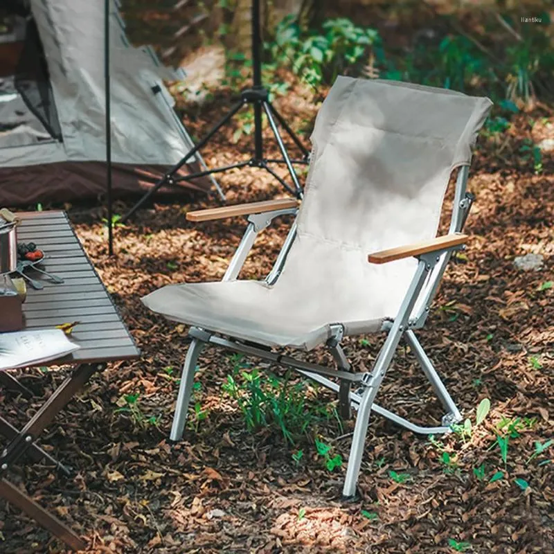 Mobilier de Camp Relax Chaise Extérieure Portable Pliant Camping Pêche Dossier Tabouret En Alliage D'aluminium Loisirs Plage