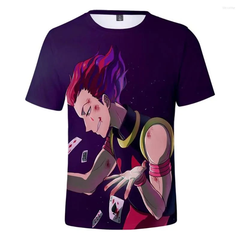 Men's T Shirts 3D Anime Character Hisoka Shirt Men Harajuku Tees Fashion Summer Casual Men/Boy Hip Hop Short Sleeve Top XXS-4XL