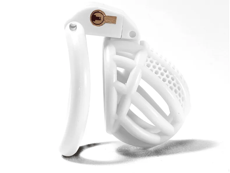 Ringe Mini-Keuschheitsgürtel für Männer, Chrom, CBT, Sklave, Schwul, mit gebogenem Verschlussring, für Männer, Cuckold, Lockdown-Käfig, Zurückhaltung_voghion.com