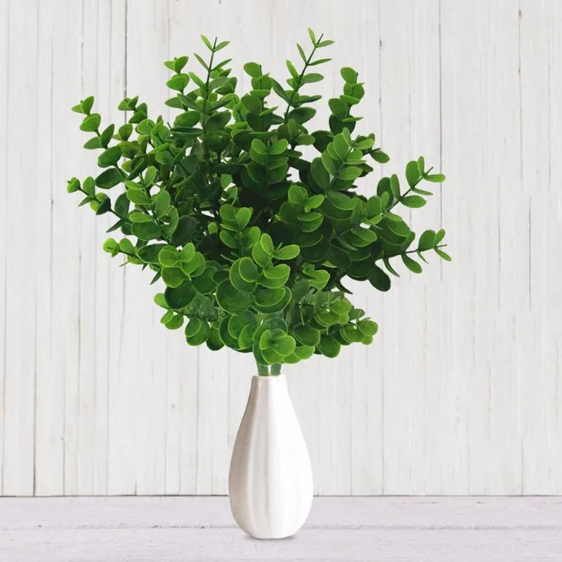 Flores decorativas 1pcs Plantas falsas Fern Grass Wedding Water Decor Outdoor Decor de folha verde Plante de plástico artificial para decoração de jardim em casa