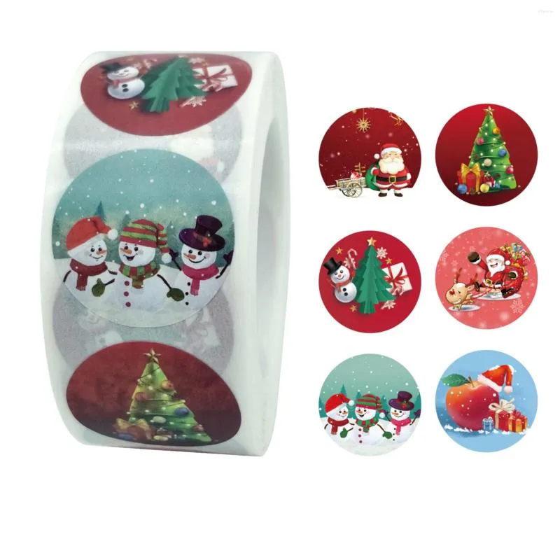 Gift Wrap Christmas Sealing Stickers Cartoon Print Xmas Theme Diary Scrapbooking S Etiketter