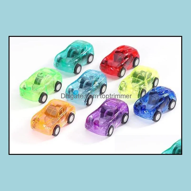 Diecast model auto's speelgoed geschenken plegen auto voertuig kinderen transparante mini party gunst voor kinderen drop levering 202 dhjm3