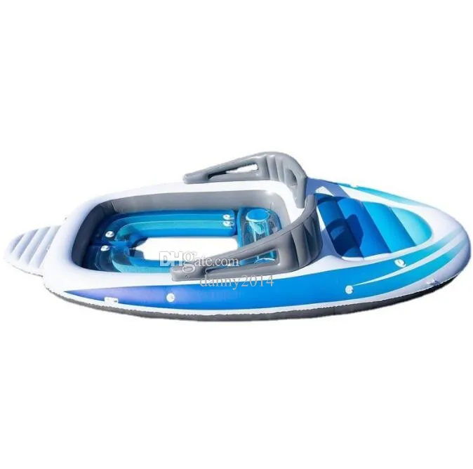 Inflatable Party Island Boat Person Large Raft Float Lounger For