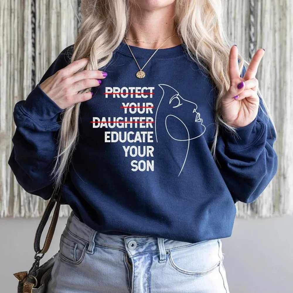 Dames Tweedelige broek Bescherm je dochter opleiden zoon sweatshirt feministische sweatshirts vrouwen empowerment hoodie Ruth Bader Ginsburg pullover top 230227