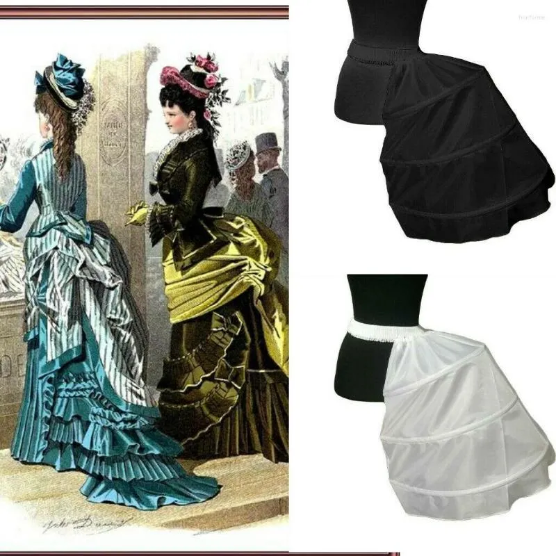 Skirts Baroque Vintage Victorian Edwardian Petticoat Cage Frame Half Bustle Dress Skirt Pannier Renaissance Gown Costume Accessory