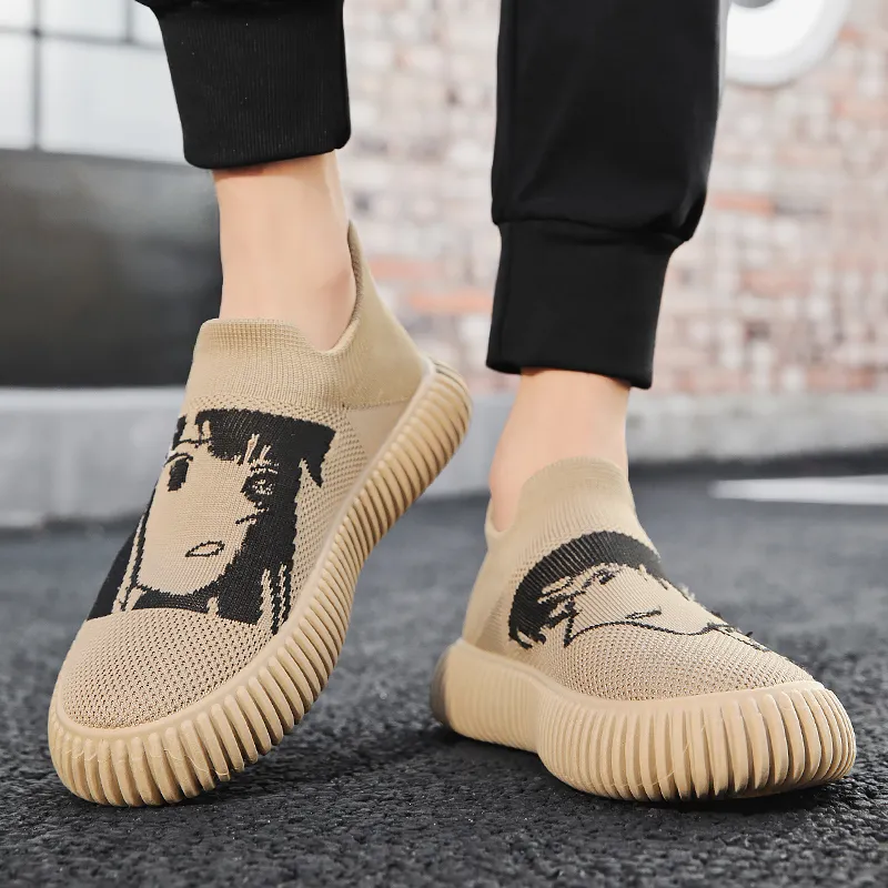 2023 män kvinnor löpskor svart grå khaki vita herrtränare utomhus sneakers storlek 39-44 color41