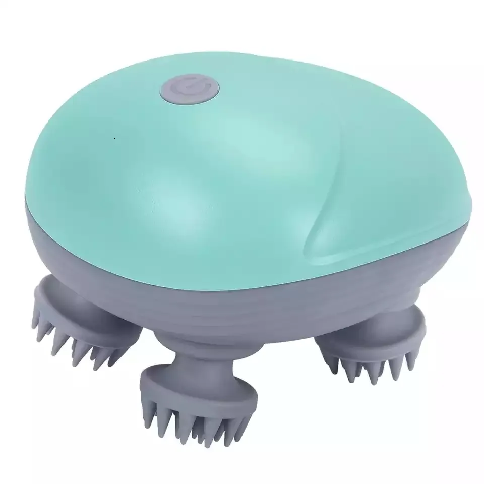 Masseur de tête Masseur de tête électrique Masseur de cuir chevelu sans fil Massage du corps étanche Soins de santé Épaule Cou Profond_voghion.com