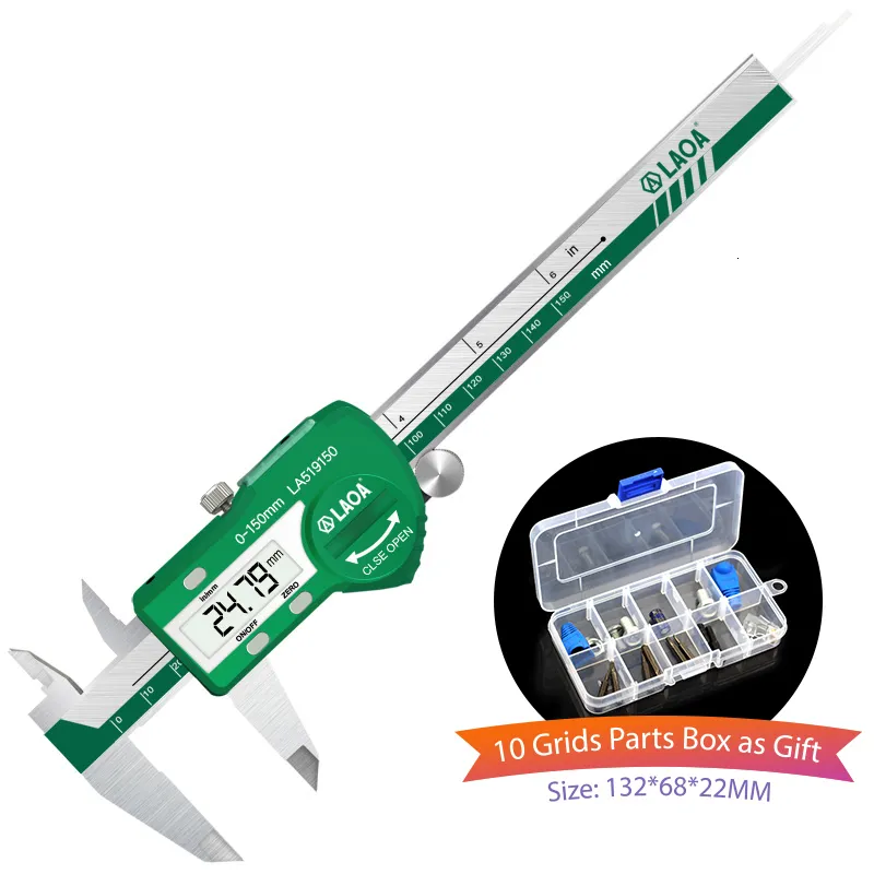 Digital Depth Gauge Tool - Stainless Steel Vernier Caliper For Precise Measurements - 150mm Range With 0.01mm Accuracy