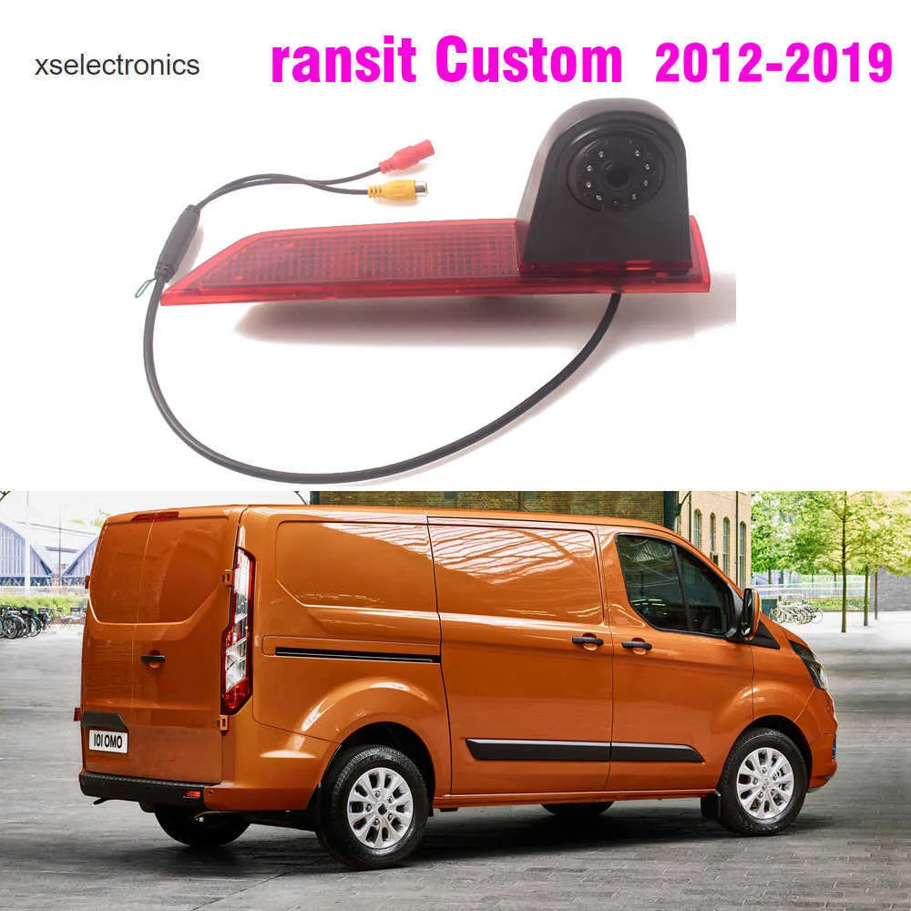 Atualize o freio leve Vista traseira do carro reverso de volta a câmera de estacionamento para o Ford Transit Custom 2012-2019 HD Visão noturna Câmera de câmera à prova d'água DVR