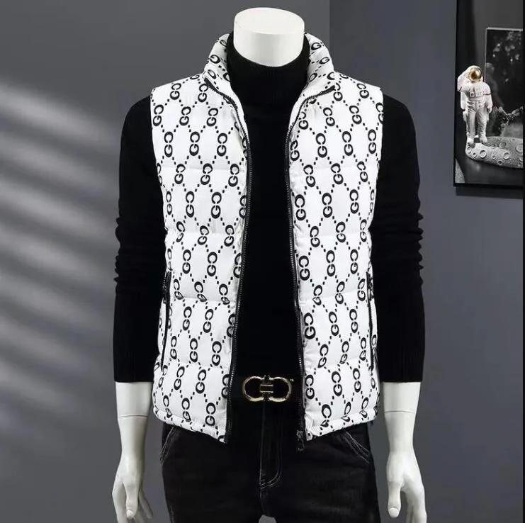 Mens Down Vests Designer Embrodered Luxury Letter Bandge Style Womens Downs Vest Warm Outerwear