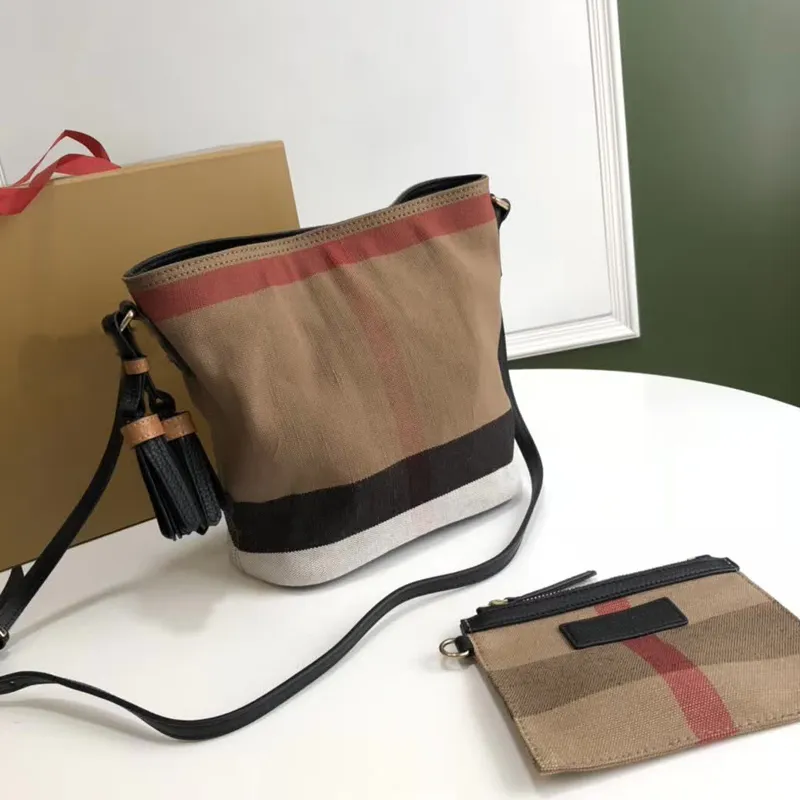 Burberry bucket shop bag canvas