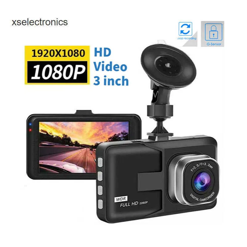 Aggiorna telecamera per auto 1080P 3 Cal Driving Video Car Car DVR Loop Recorder per visione notturna anteriore e posteriore Accessori g-sensor DVR per auto