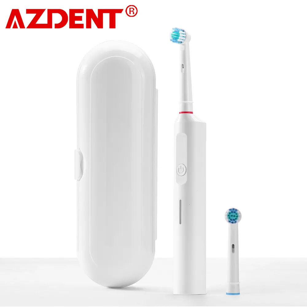 Escova de dentes azdent girating dentes elétricos chegadas 2 tipo de ajuste opcional para limpeza oral diária 230227