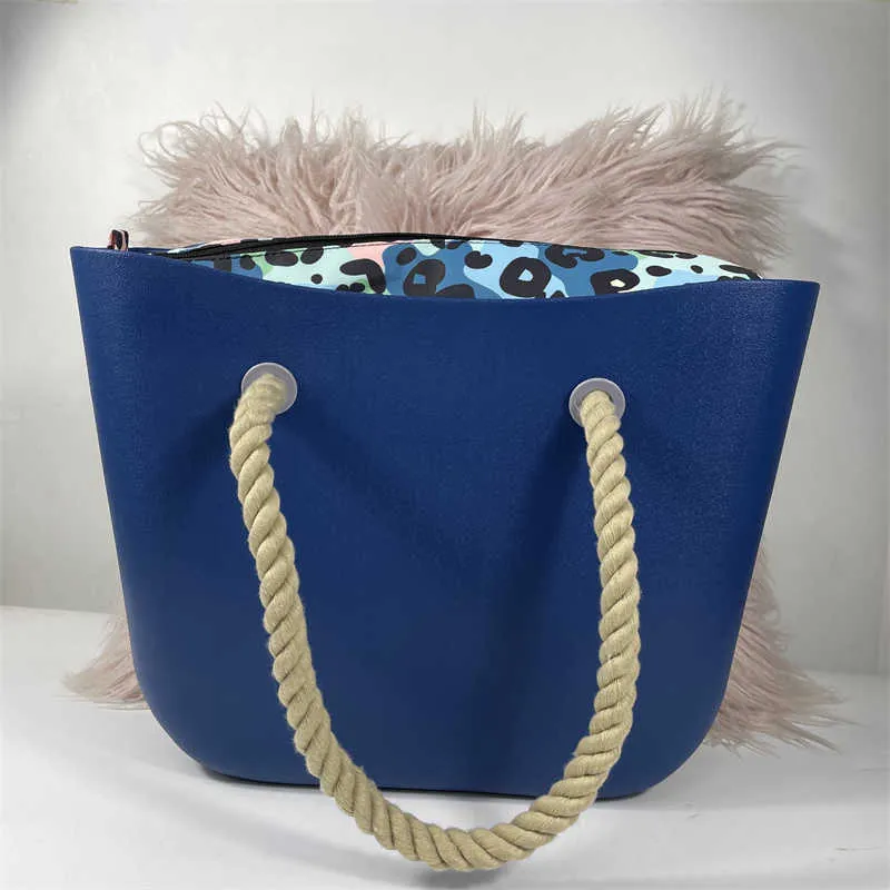 Bolsos de playa Bolso de mensajero de un solo hombro para mujer de silicona EVA de moda azul Jean, bolso de diseñador famoso, bolso de hombro para mujer de gran capacidad Ins 0228