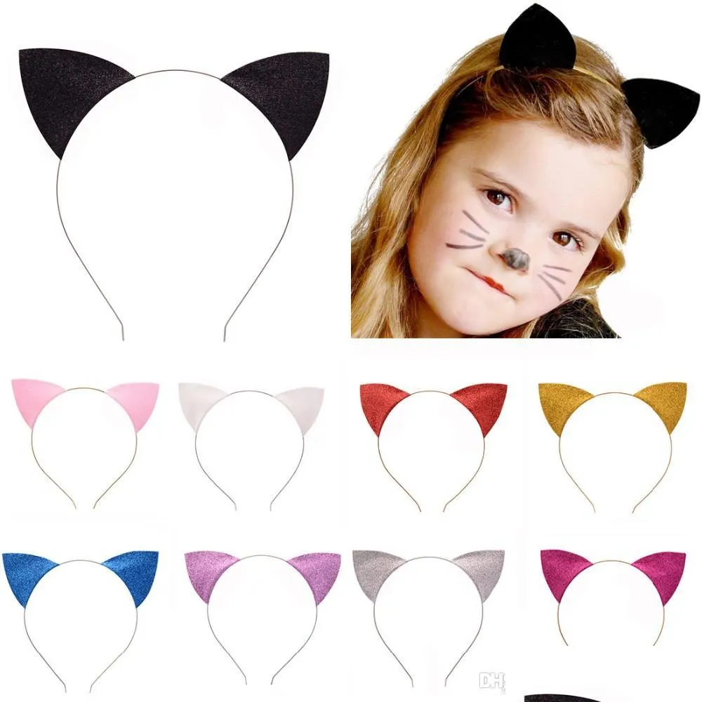 헤드 밴드 새로운 패션 소녀 아기 고양이 귀 아이 헤어 밴드 헤드웨어 어린이 액세서리 드롭 배달 제품 dhvid