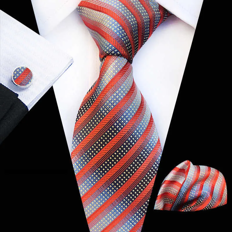 Neck Ties классические полосатые галстуки для мужчины запонка карманной квадратный набор