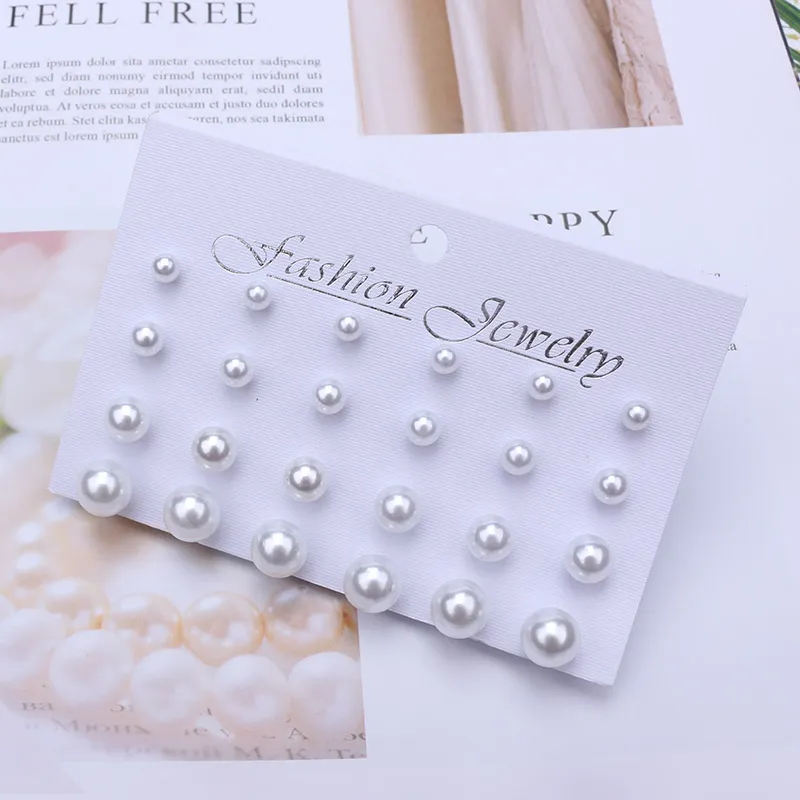 Women Earrings Beige White Pearl Simple Fashion Earrings Wedding Jewelry For Gift Valentine's Day gift