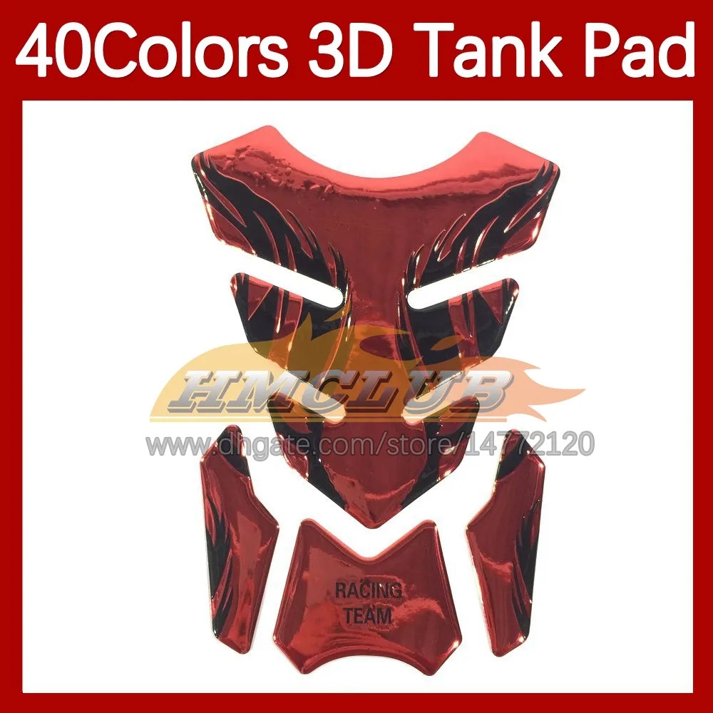 Motorcykelklistermärken 3D -kolfibertankskydd för Suzuki GSXR750 GSXR600 GSXR 600 750 96 97 98 00 1996 1997 1998 2000 Gas bränsletank cap klistermärke 40 färger