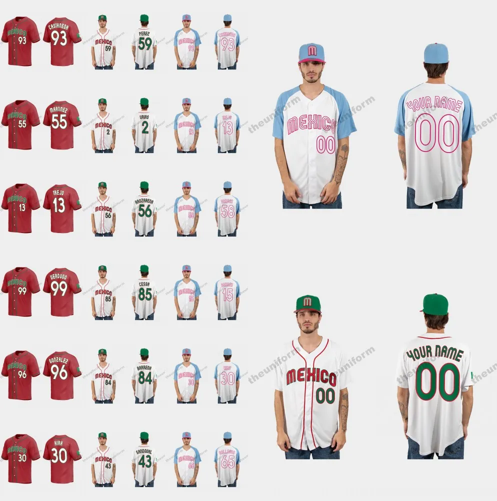 Save Big on Bulk Mexico Baseball World Classic Jersey Mexico World Baseball  Classic Jersey Fernando Valenzuela Julio Urias Alex Verdugo Austin Barnes 