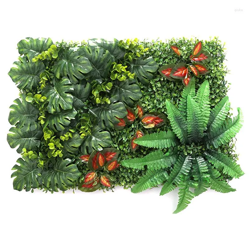 装飾的な花人工花壁植物芝生クリーパーシダ葉プラスチックグラスディーウェディングエルパーティー背景装飾