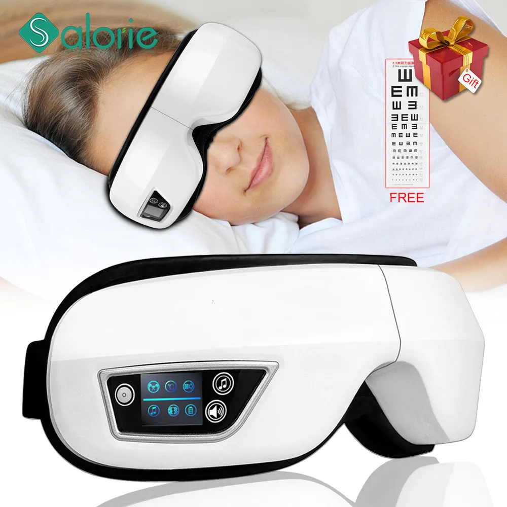 Masseur des yeux Masseur des yeux 6D Smart Airbag Vibration Instrument de soins des yeux Compresser Bluetooth Lunettes de massage des yeux Fatigue_voghion.com