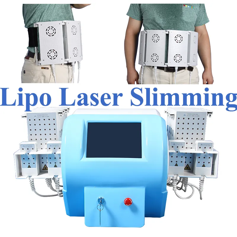 Icke invasiv bärbar lipo -lasermaskin 12 kuddar lipolaser slant fett brinnande viktminskning fettsugning celluliter avlägsnande utrustning
