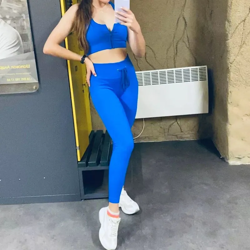 Seamless Yoga Two Piece Set For Women Zipper Long Sleeve Shirt And  Drawstring Leggings Petite Sports Leggings For Workout On Sale Now! Item  #230228 From Champselysees, $31.8