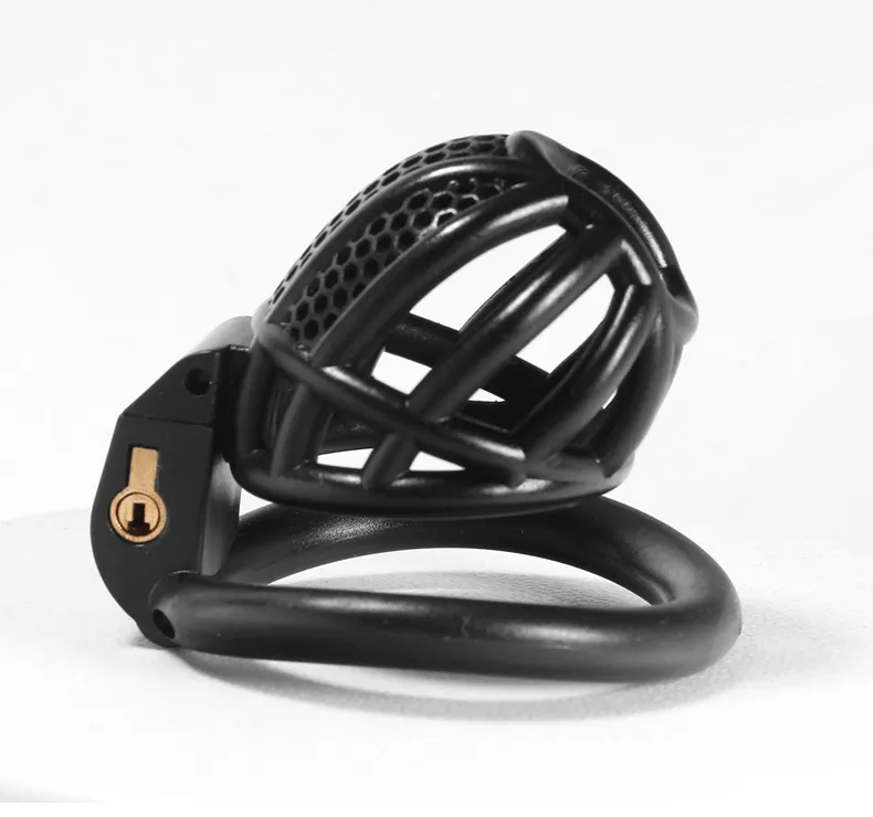 Ringe Mini-Keuschheitsgürtel für Männer, Chrom, CBT, Sklave, Schwul, mit gebogenem Verschlussring, für Männer, Cuckold, Lockdown-Käfig, Zurückhaltung_voghion.com