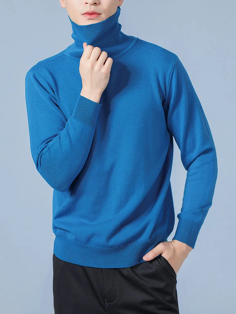 Men's Sweaters Men Cashmere Sweater Autumn Winter Soft Warm Jersey Jumper Pull Homme Hiver Pullover turtleneck Knitted Sweaters 230228
