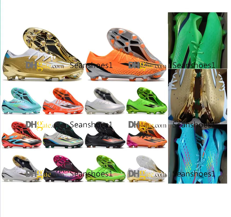 Sac cadeau Chaussures de football pour hommes X Speedportal.1 FG Crampons de football pour hommes Cheville Extérieur Blanc Vert Noir Orange Rose Entraînement en cuir souple Chaussures de football à pointes confortables