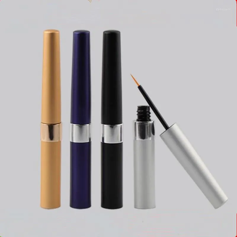 Lagerflaschen 100 stücke 5 ml Leere Wimpern Tube Mascara Eyeliner Fläschchen Flasche Make-Up Organzier Behälter mit Pinsel