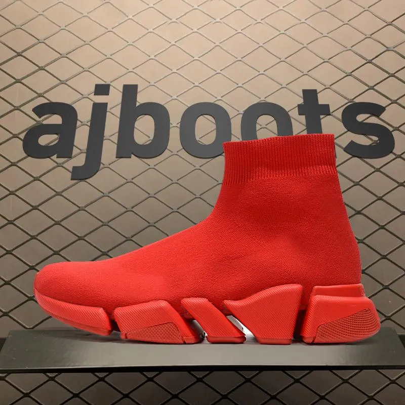 Balenciaga Designer Casual Sneaker Boots With Sock Bottoms For Men