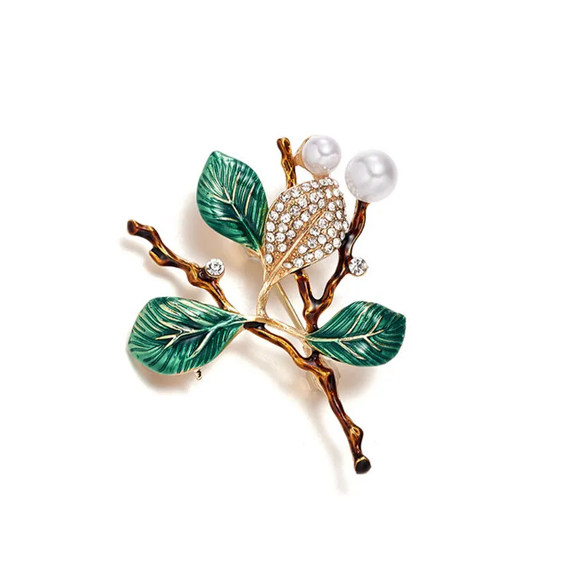 Cute Flowers Crystal Brooch for Girls Women Elegant Enamel Pins Rose Daisy Badge Party Bag Hat Brooch Pins Valentine Day Gift