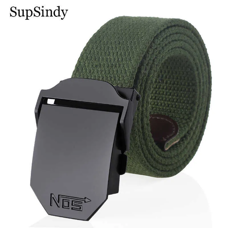 Ceintures SupSindy mode homme toile ceinture de luxe noir métal boucle jean ceintures pour hommes ceinture armée militaire tactique ceintures mâle sangle Z0228