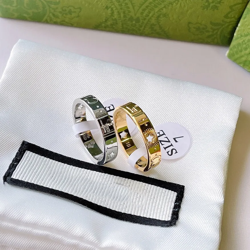 Modna i wykwintna obrączka Popularny designerski pierścionek 18-karatowe pozłacane Klasyczna jakość Biżuteria Akcesoria Wybrane prezenty dla zakochanych dla kobiet