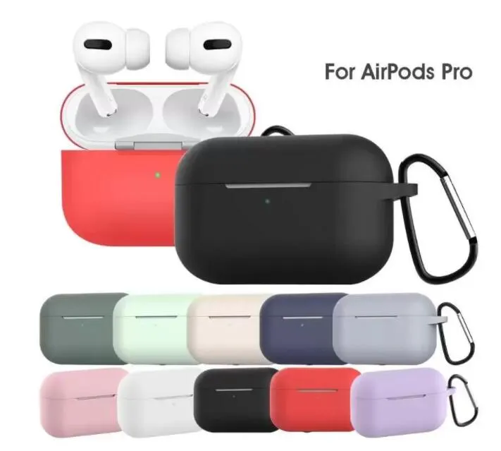 200 шт./Лот для Apple Airpods Case Silicone Silecon Soft Ultra Loind Protector Airpod Cover Earpod Case Antrop AirPods Pro Case Dhl Dropisping