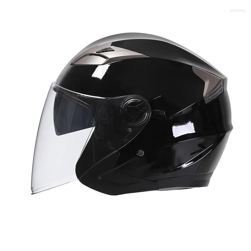 Capacetes de motocicleta Meio capacete de scooter de scooter Crash Safety Lens Double Moto Casque for Women/Men Casco