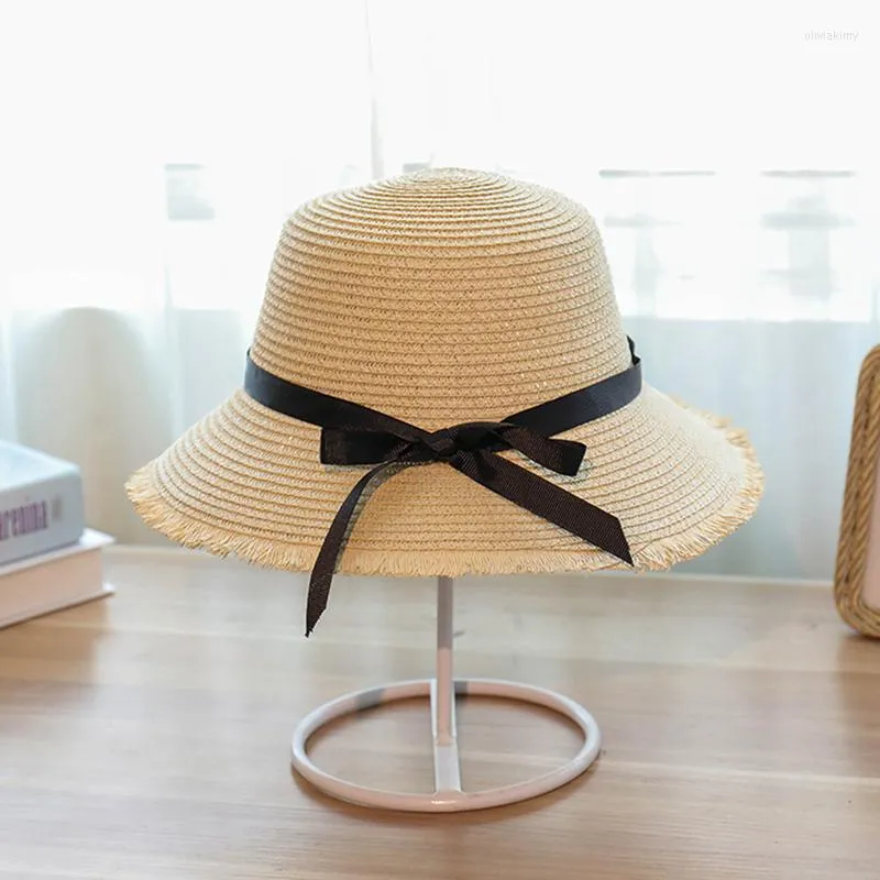 Wide Brim Hats Women Summer Sun Hat With A Large Ladies Raffia Straw Fringe Big Beach For Holiday SombreroWide