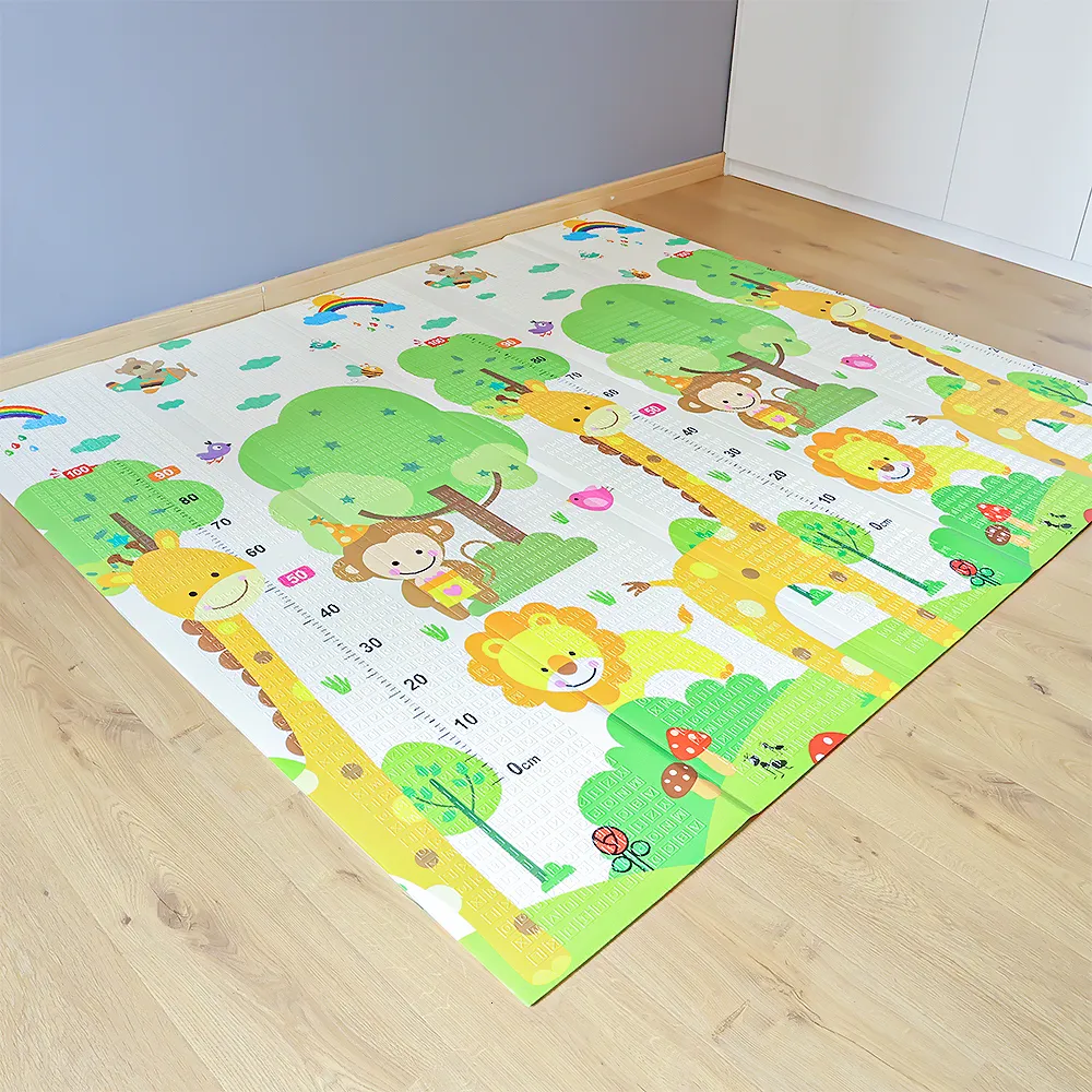 Play Mats 200x180cm折りたたみ可能な漫画ベイビープレイマットxpeパズル子供マットベイビークライミングパッドキッズラグベビーゲームマット子供ルームおもちゃ230227